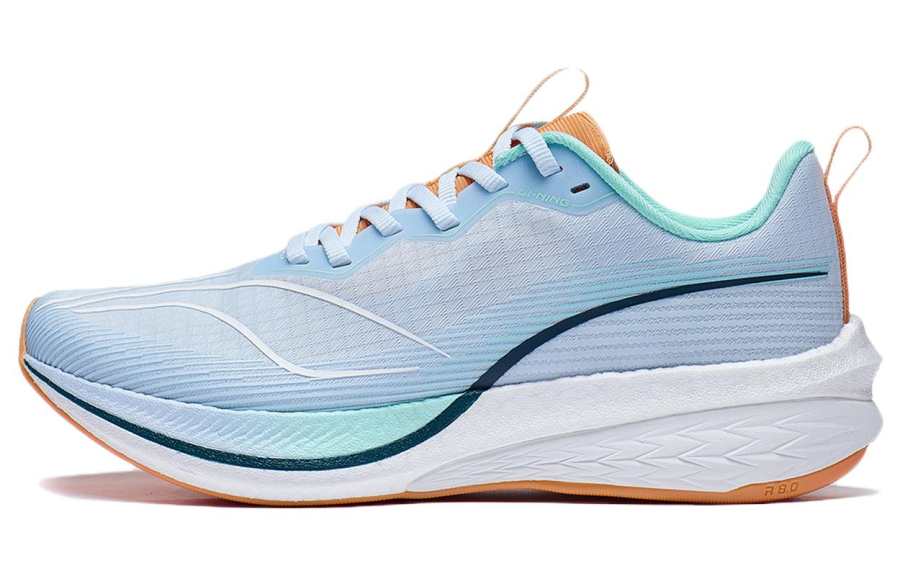 Li-Ning Li Ning Red Hare 6 Pro Cushioning Abrasion Resistant Breathable Rebound Low top Running Shoes Women's Sky Blue