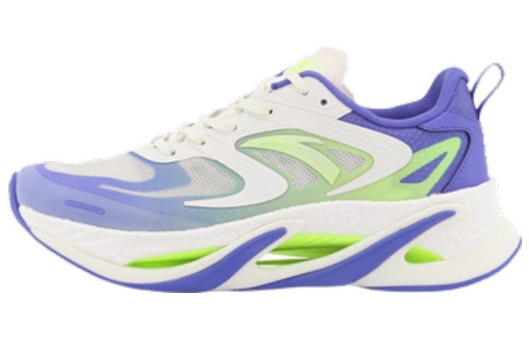 Anta Cushioning Slip Resistant Abrasion Resistant Low top Running Shoes Men's White Purple Green