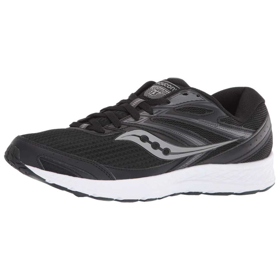 Saucony Slip Resistant Abrasion Resistant Low top Running Shoes Men's Black