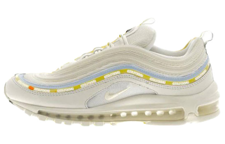 Nike UNDEFEATED x Nike Air Max 97 Low top Casual Running Shoes Men's Beige Yellow