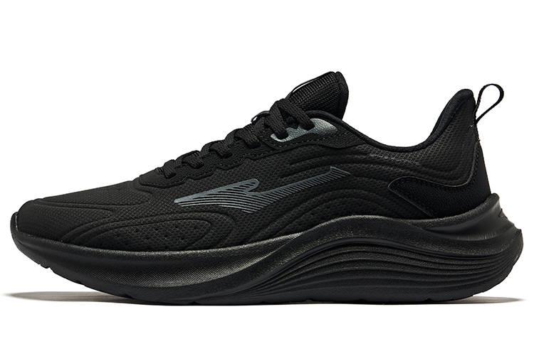 Erke Mountain Eagle Cushioning Breathable Low top Running Shoes Men's Jet Black