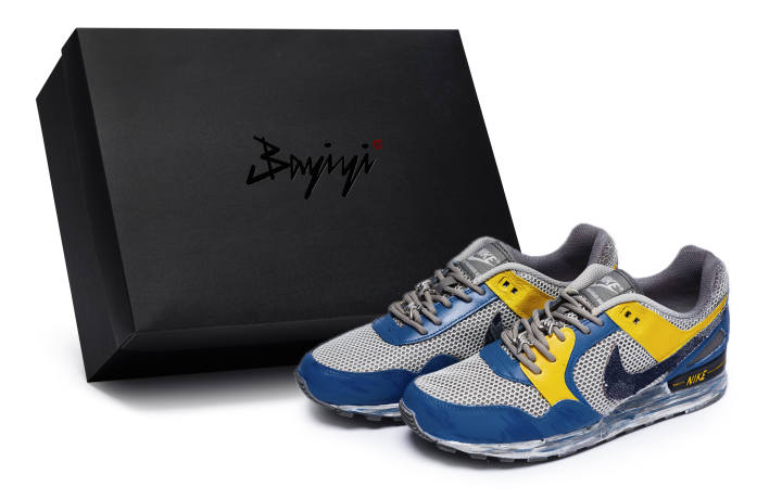 Nike Nike Air Pegasus 89 Low top Casual Running Shoes Men's Blue Yellow Gray
