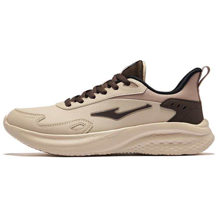 Erke Cushioning Slip Resistant Abrasion Resistant Low top Casual Running Shoes Men's Light Smoke Coffee Dark Sandalwood