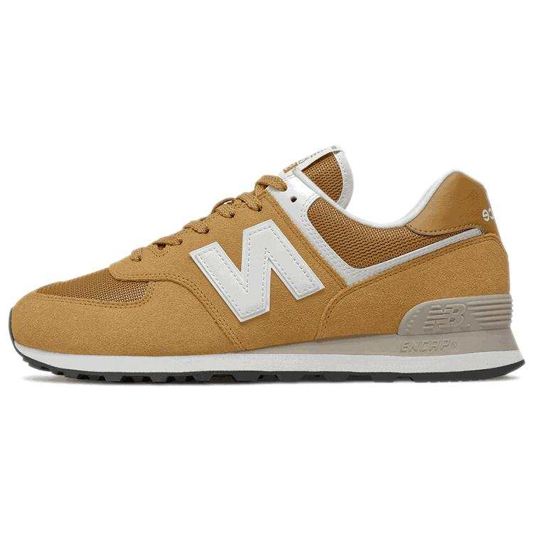 New Balance New Balance NB 574 Mesh Cushioning Abrasion Resistant Low top Running Shoes Men's Yellow