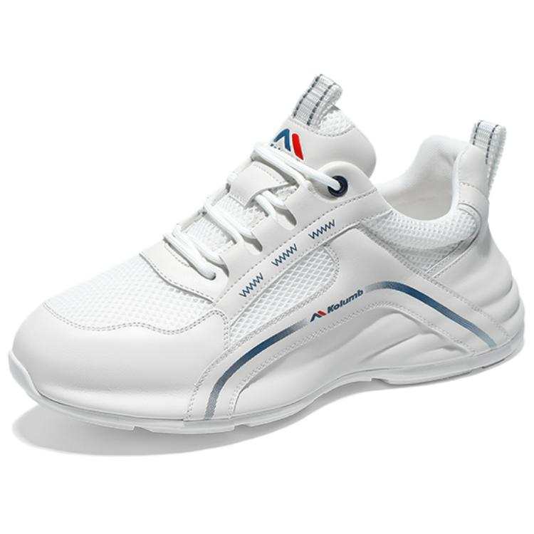 Kolumb Slip Resistant, Breathable, Lightweight Low top Casual Shoes Men's White