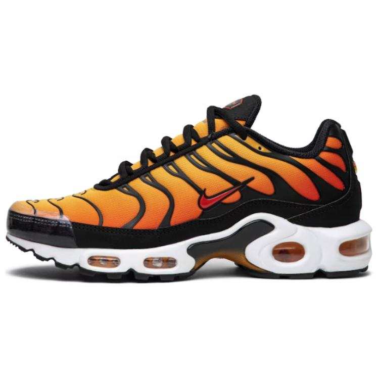 Nike Nike Air Max Plus Cushioning Abrasion Resistant Cushioning, Wear Resistant Low top Running Shoes Unisex Black Yellow