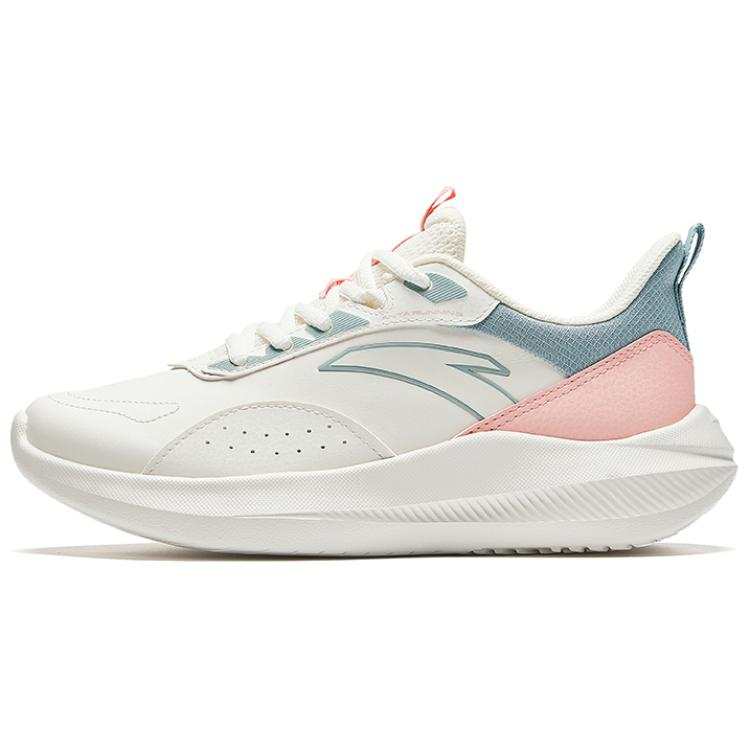 Anta Textile, Synthetic Leather Low top Running Shoes Women's White