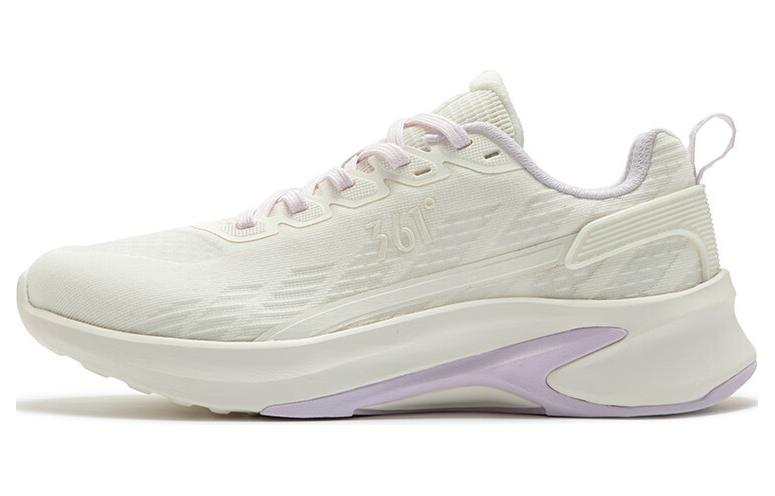 361° Sharp Teeth Comfortable Cushioning, Wear Resistant Low top Running Shoes Women's White Purple