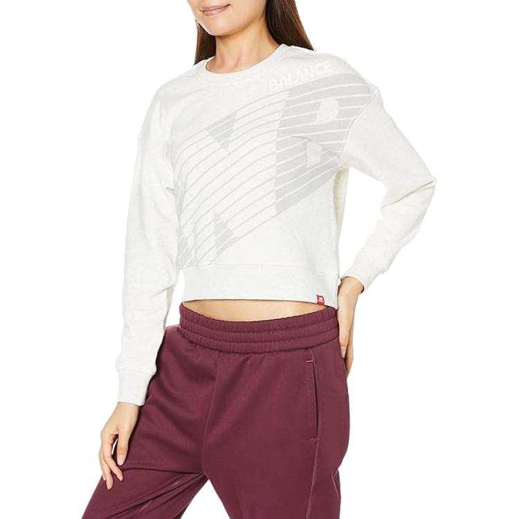New Balance New Balance Sweatshirts Women's Maris Sal Mixed Color Crew Neck Moderate