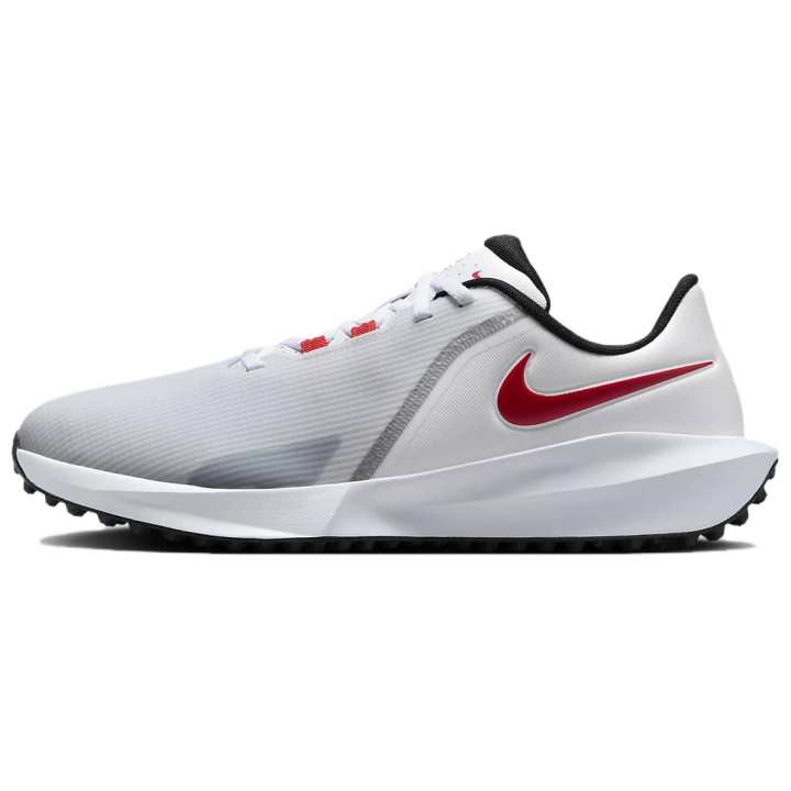 Nike Nike Infinity G Comfortable And Lightweight Abrasion Resistant Breathable Low top Golf Shoes Unisex White Red