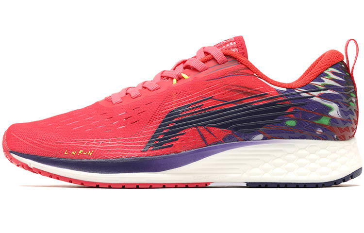 Li-Ning Li Ning Red Hare 4 Low top Running Shoes Women's Gemstone Red Lightweight Professional Racing