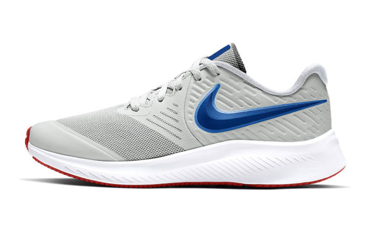 Nike Nike Star Runner 2 Cushioning Slip Resistant Abrasion Resistant Low top Running Shoes Women's Gray Blue Red