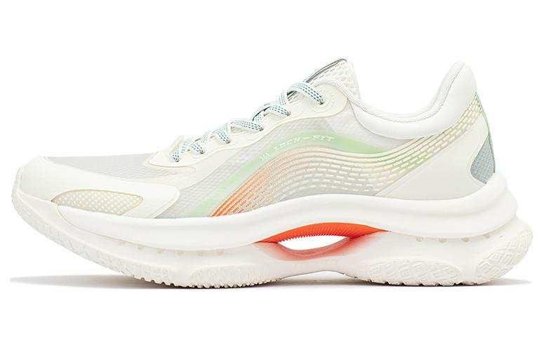 361° Comfortable Cushioning Slip Resistant Abrasion Resistant Low top Running Shoes Men's White Orange Green