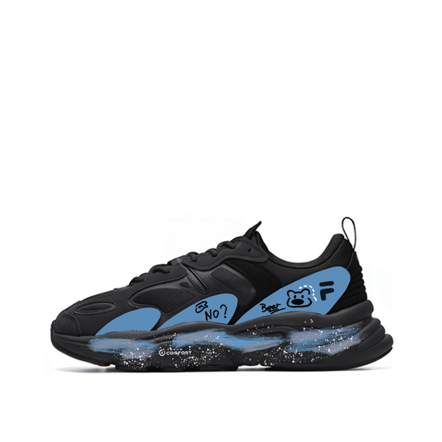 FILA Mars 2 Abrasion Resistant Low top Casual Shoes Men's Black Blue