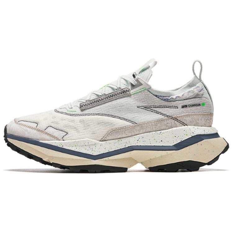 Anta Slip Resistant Abrasion Resistant Low top Running Shoes Men's White Gray