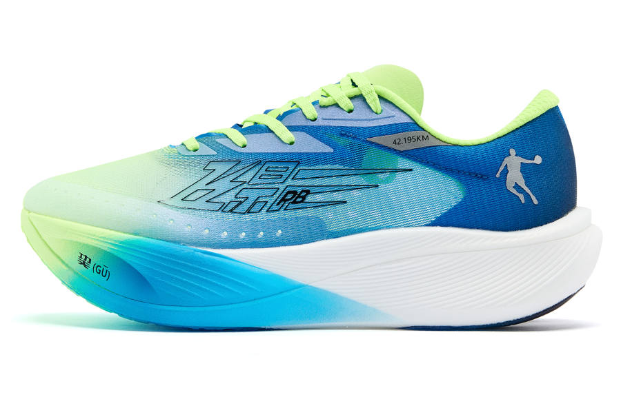 QIAODAN F\PB3.0 Cushioning Slip Resistant Abrasion Resistant Low top Running Shoes Men's Green Blue