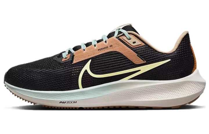 Nike Nike Air Zoom Pegasus 40 Cushioning Coverage Support Low top Casual Training Running Shoes Men's Black Yellow