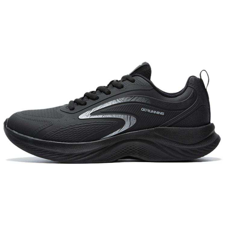 QIAODAN Slip Resistant Abrasion Resistant Low top Running Shoes Men's Black