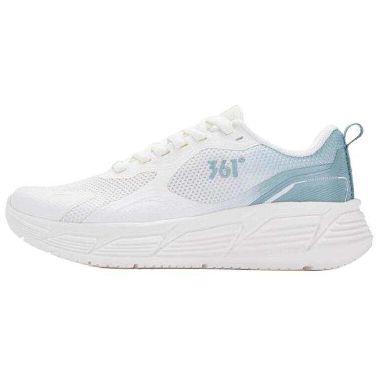 361° Breathable Cushioning Low top Sprint Running Shoes Women's White Blue