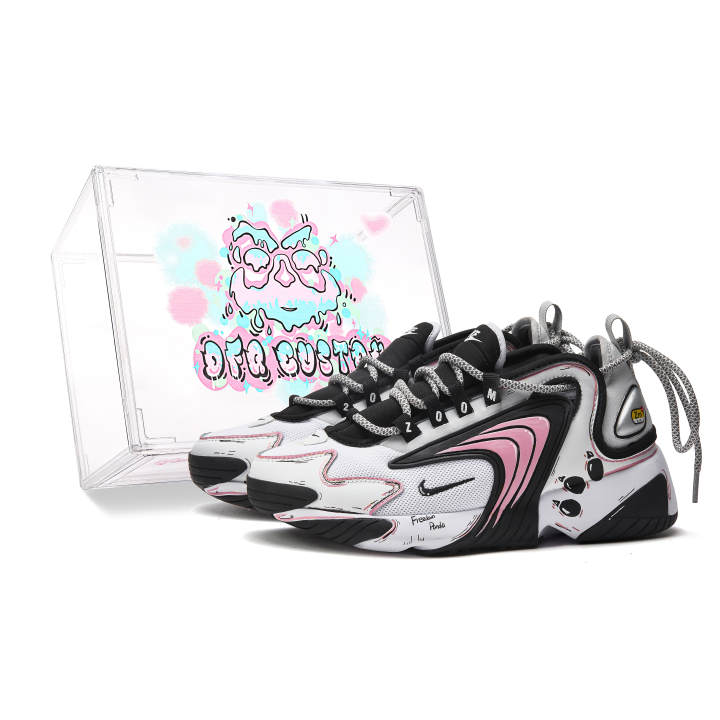 Nike Nike Zoom 2K Slip Resistant Slip Resistant Mid top Running Shoes Women's White Black