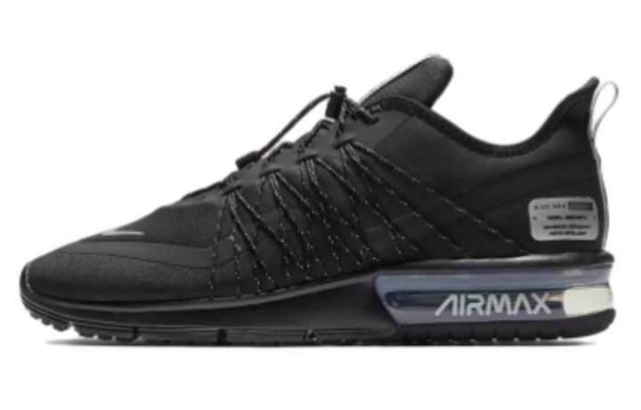 Nike Nike Air Max Sequent Abrasion Resistant Breathable Abrasion Resistant Breathable Low top Running Shoes Women's Black