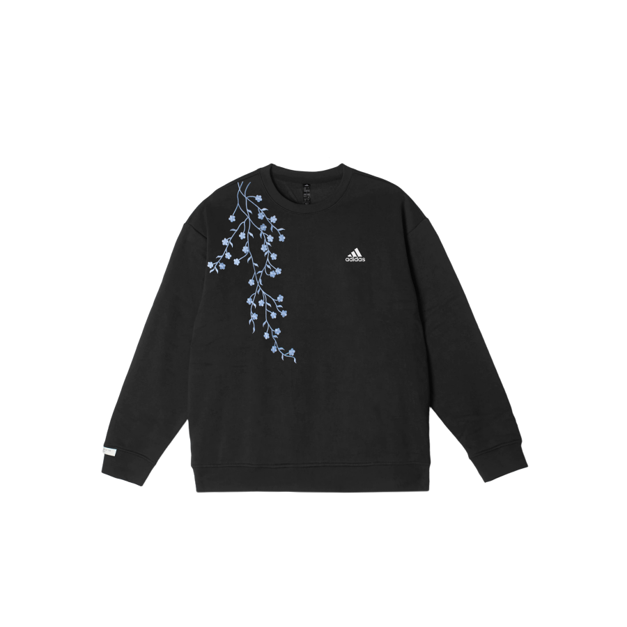 Adidas Adidas LABEL Sweatshirts Unisex Black Crew Neck Moderate