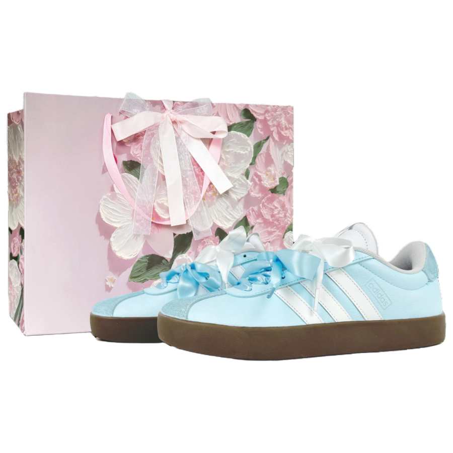 Adidas Adidas VL COURT 3.0 Cloud Dance Steps Wear resistant And Lightweight Low top German Army Trainers Unisex Blue