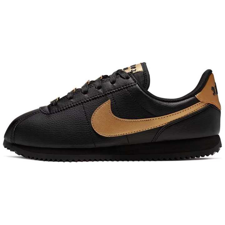 Nike Nike Cortez Basic Black Metallic Gold GS