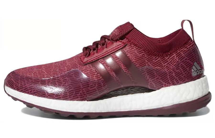 Adidas Adidas Pureboost X G Comfortable Slip Resistant Abrasion Resistant Low top Golf Shoes Women's Dark Red