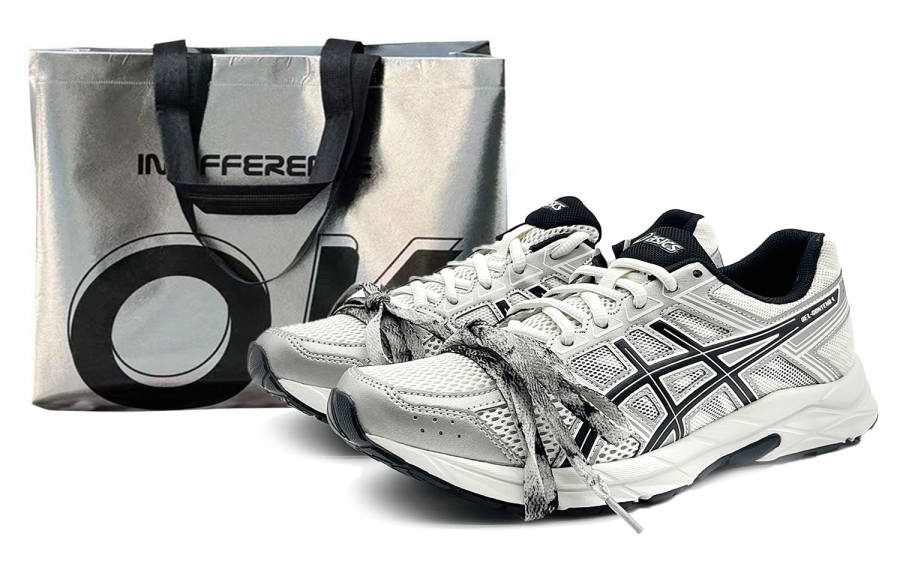 Asics Gel Contend 4 Abrasion Resistant Breathable Low top Running Shoes Men's Silver Black