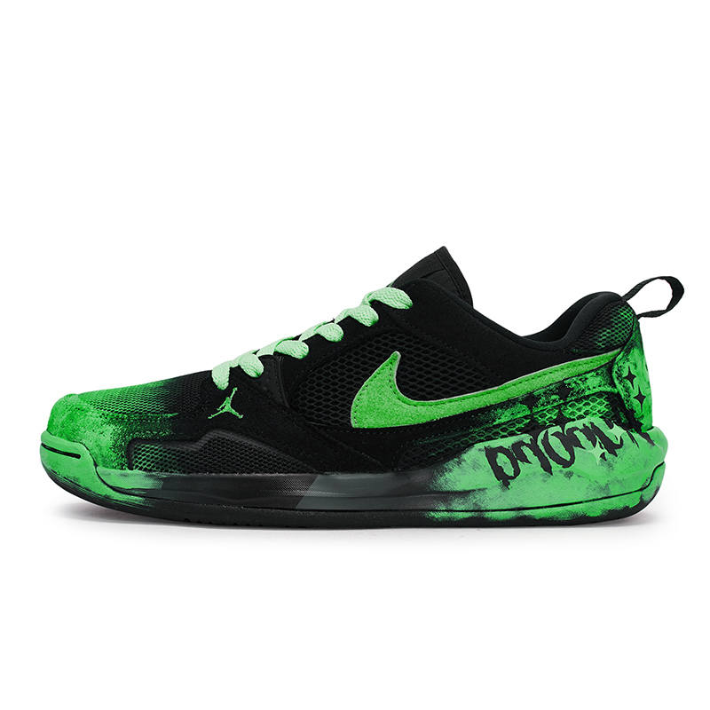 Jordan Jordan CMFT Era REGO Hot Dog, Aurora Prism Green Abrasion Resistant Low top Casual Shoes Unisex Black Green