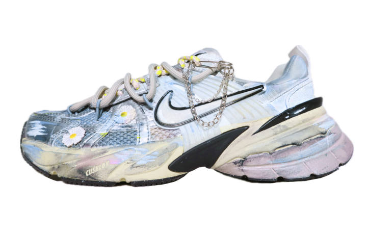 Nike Nike V2K Run Running Shoes Women's Low Top Yellow, Gray, White