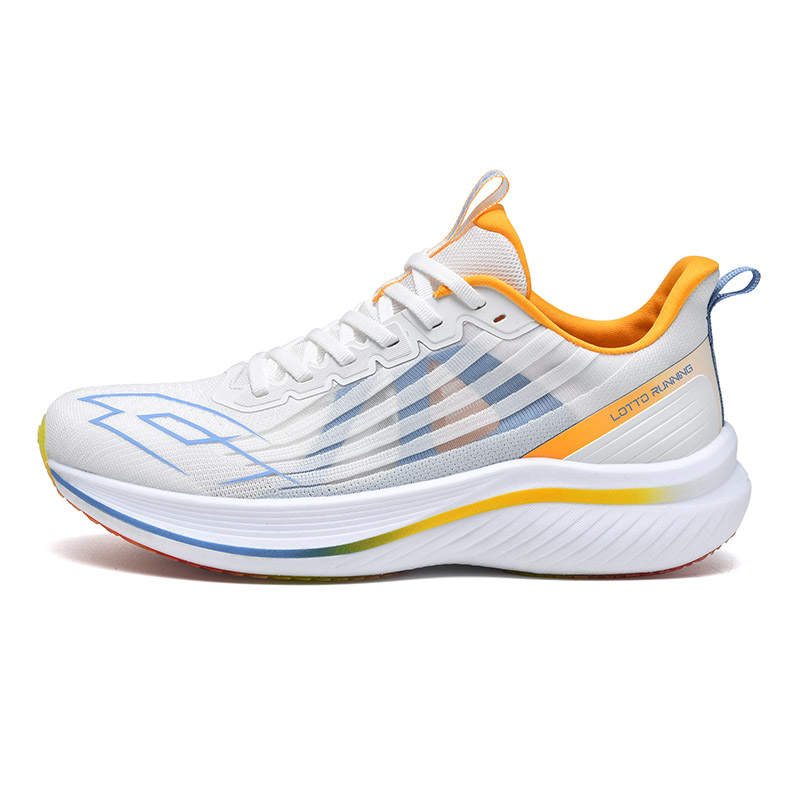 LOTTO Racing Cushioning Slip Resistant Abrasion Resistant Low top Carbon Plate Marathon Running Shoes Men's White Blue