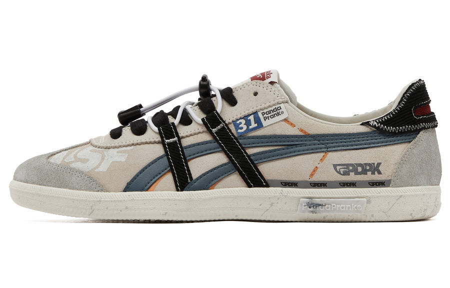 Onitsuka Tiger Tokuten Slip Resistant Impact Resistance Low top German Army Trainers Unisex Beige Black Blue