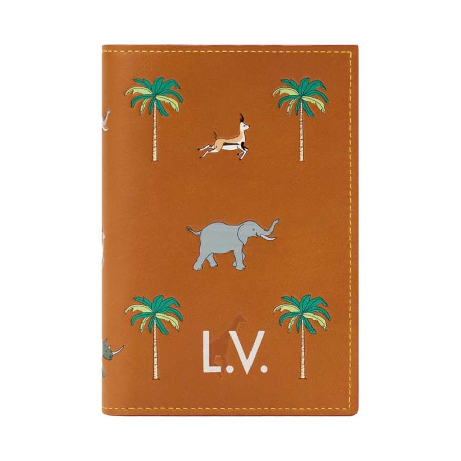LOUIS VUITTON The Darjeling Limited Collaboration Calfskin Passport Holder Men's Brown