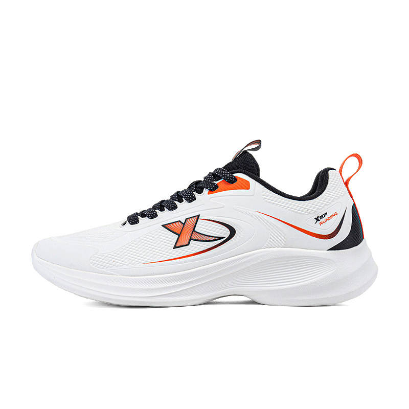 XTEP XTEP Cushioning Waterproof Low top Running Shoes Men's White Orange