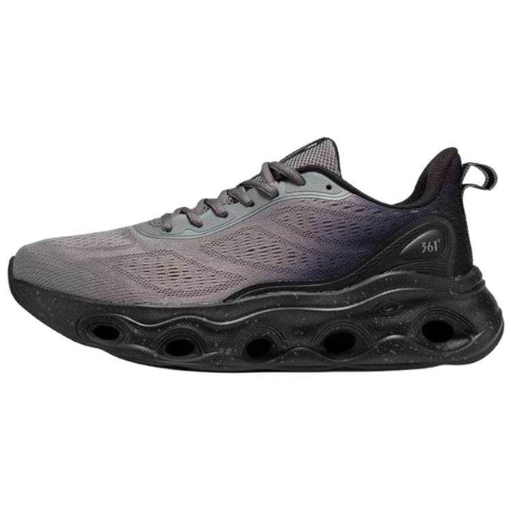 361° Cushioning Slip Resistant Breathable Low top Long Distance Running Shoes Men's Graphite Gray Obsidian Black