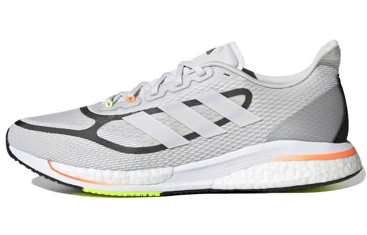 Adidas Adidas Supernova+ Fabric Slip Resistant Slip Resistant Low top Running Shoes Men's Gray White