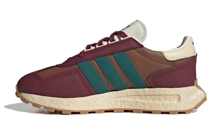 Adidas Originals Retropy E5 Fabric Cushioning, Wear Resistant Low top Casual Running Shoes Unisex Dark Red Brown