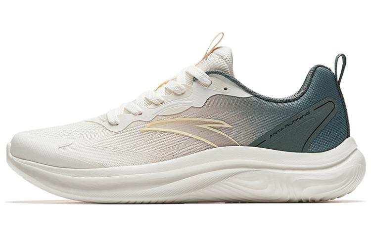 Anta Lingyun Casual Slip Resistant, Abrasion Resistant, Lightweight Low top Sprint Running Shoes Men's White Gray