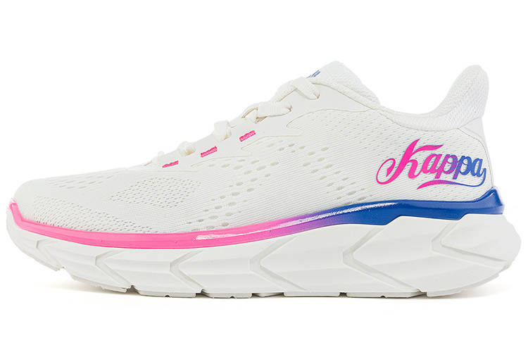 Kappa Running Shoes Women's Low Top Light White/Vivid Blue/Neon Pink