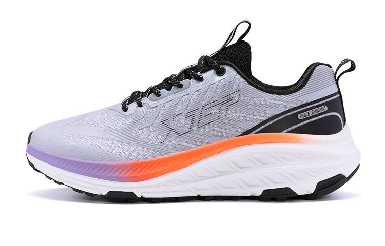 XTEP Kunwu 2.0 Fabric Cushioning Slip Resistant Abrasion Resistant Low top Running Shoes Men's Gray Black