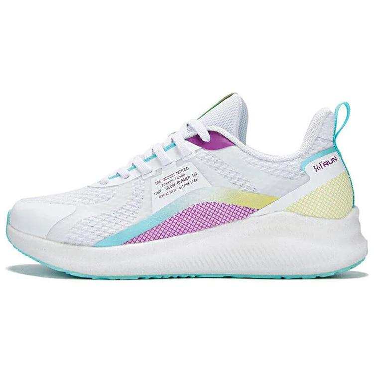 361° Comfortable Cushioning Breathable Cushioning Breathable Low top Running Shoes Women's White Purple Versatile