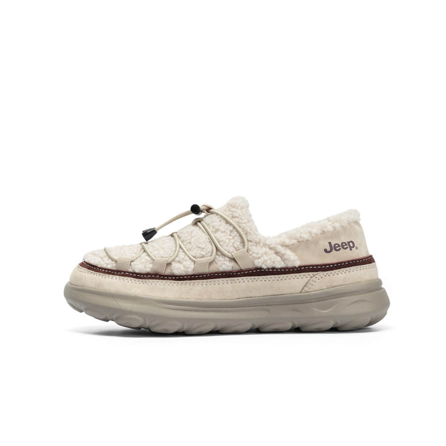 Jeep Fashion Comfortable Platform Fleece Lined Abrasion Resistant Lightweight Thermal Low top Casual Shoes Women's
