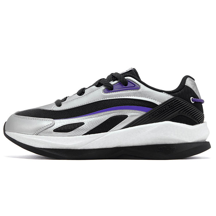 361° Spaceship Slip Resistant Abrasion Resistant Low top Casual Shoes Men's Black Silver Gray