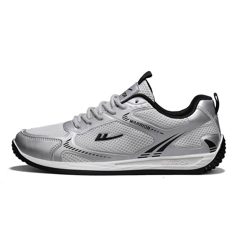 WARRIOR Warrior Abrasion Resistant Coverage Lightweight Low top Casual Shoes Men's Silver Black