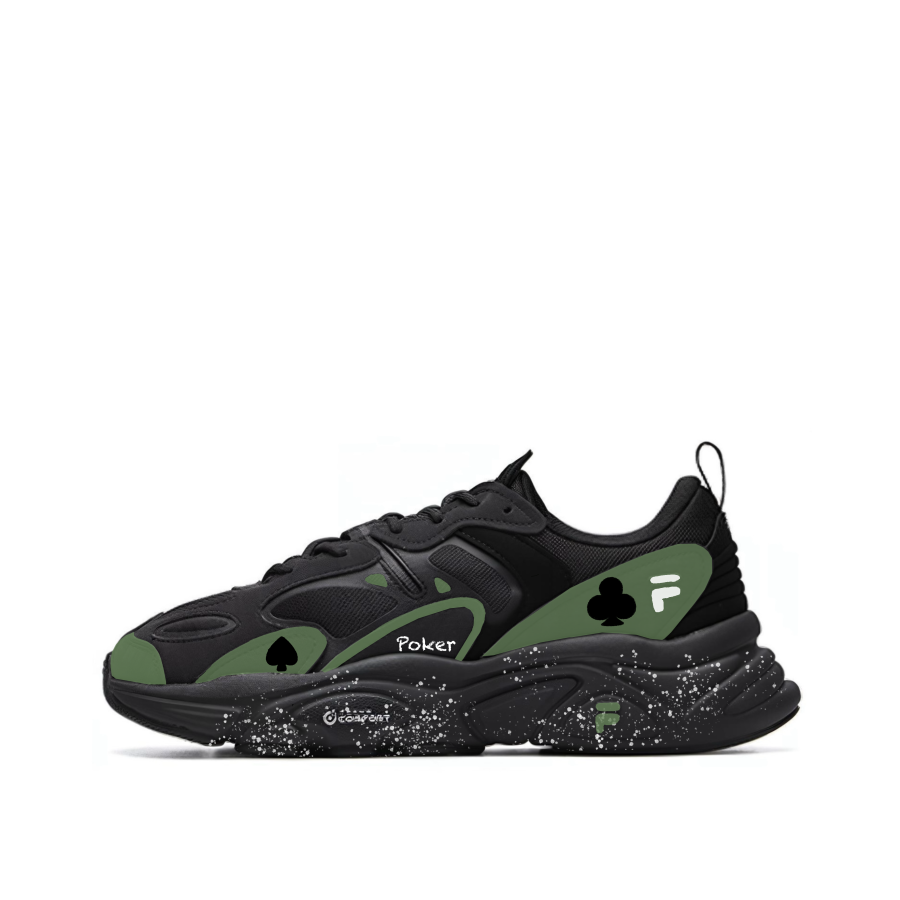 FILA Mars 2 Abrasion Resistant Low top Casual Shoes Men's Black Green