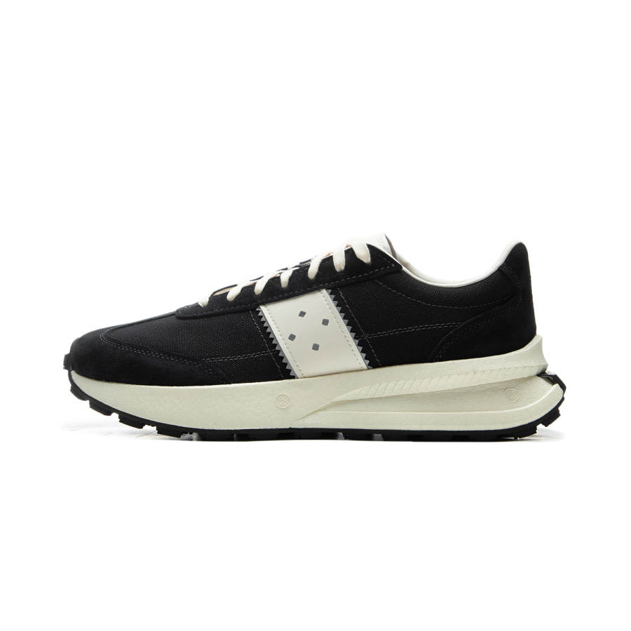 Li-Ning Li Ning Abrasion Resistant Slip Resistant Mid top Casual Shoes Unisex Black Beige