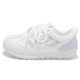 SHENLINSEN Abrasion Resistant Breathable Low top Casual Shoes Women's White Blue