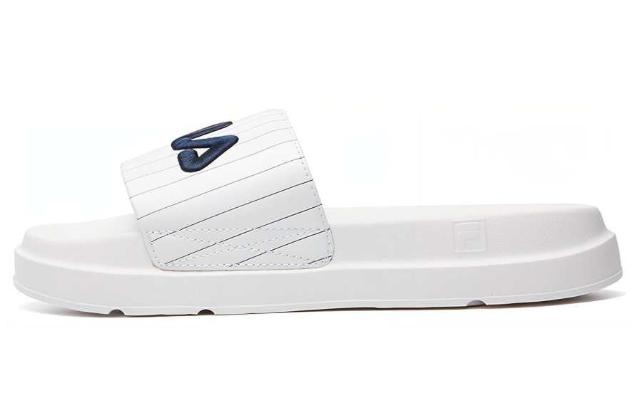 FILA Thick Sole White Slippers Women's